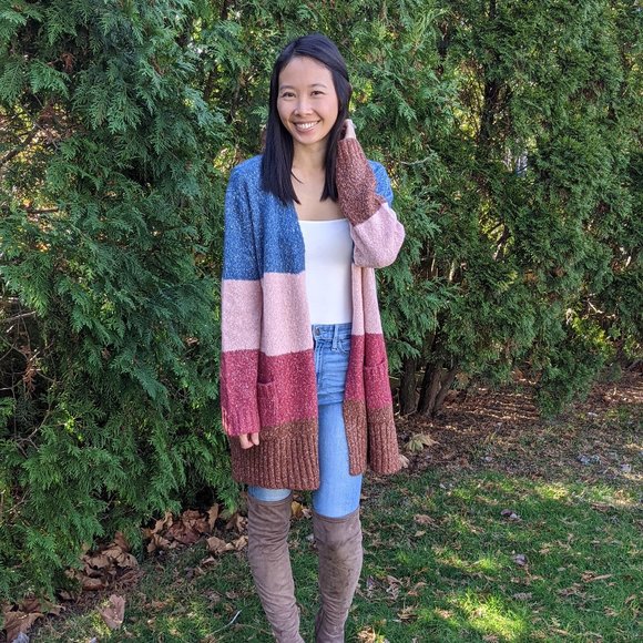 Chase Your Dreams Striped Colorblock Cardigan - Picture 5 of 5